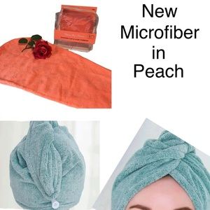 Tame the mane microfiber hair turban Spa Solutions peach NIB